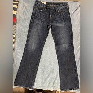 HOLLISTER Men’s Dark Button-Fly Jeans (Size 32x32)